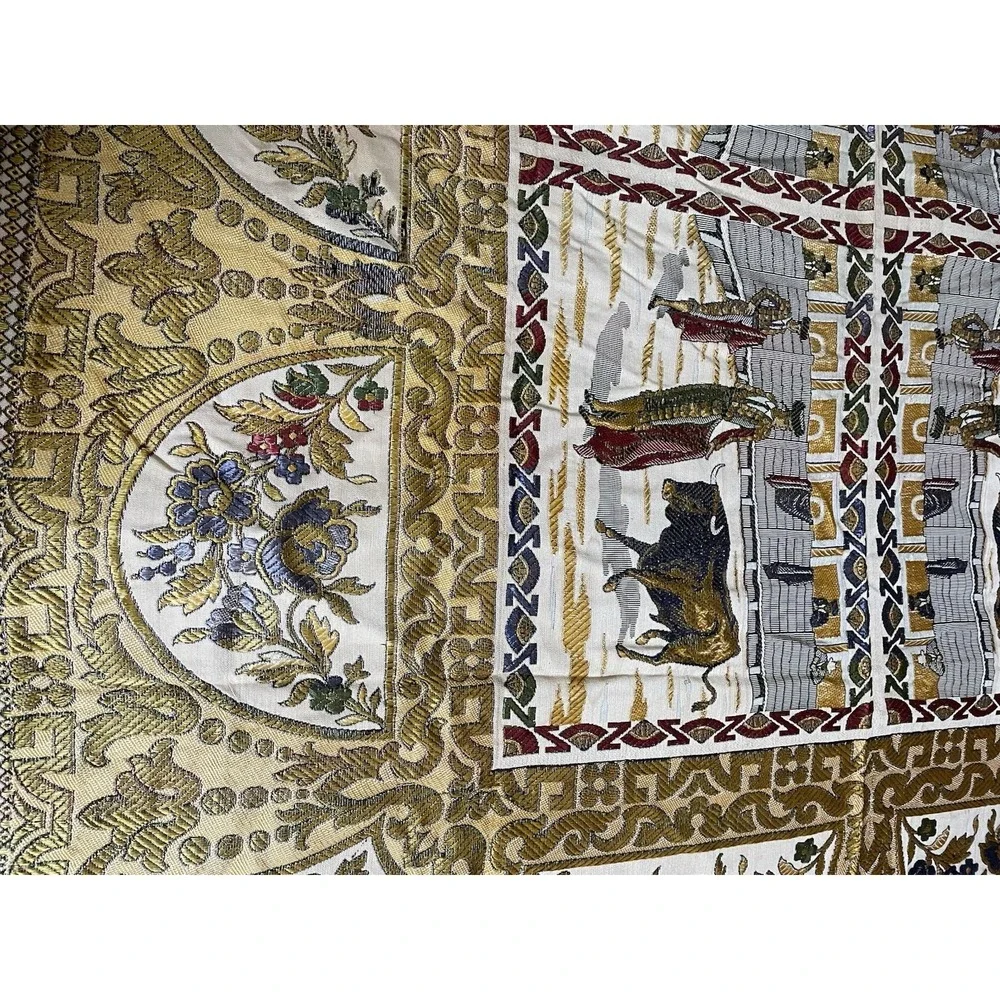 Vintage Barcelona Spain Matador Bull Fighter Woven Jacquard Tapestry 57
